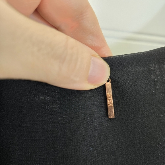 Misa Los Angeles Elisa Cold Shoulder Long Sleeve Pom Pom Top Medium Black - Picture 11 of 12